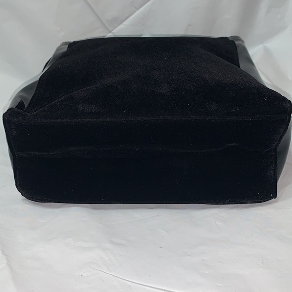 CAROLINA Herrera New York Good Girl Black Polyester Velvet and Faux Leather Tote - Picture 8 of 9